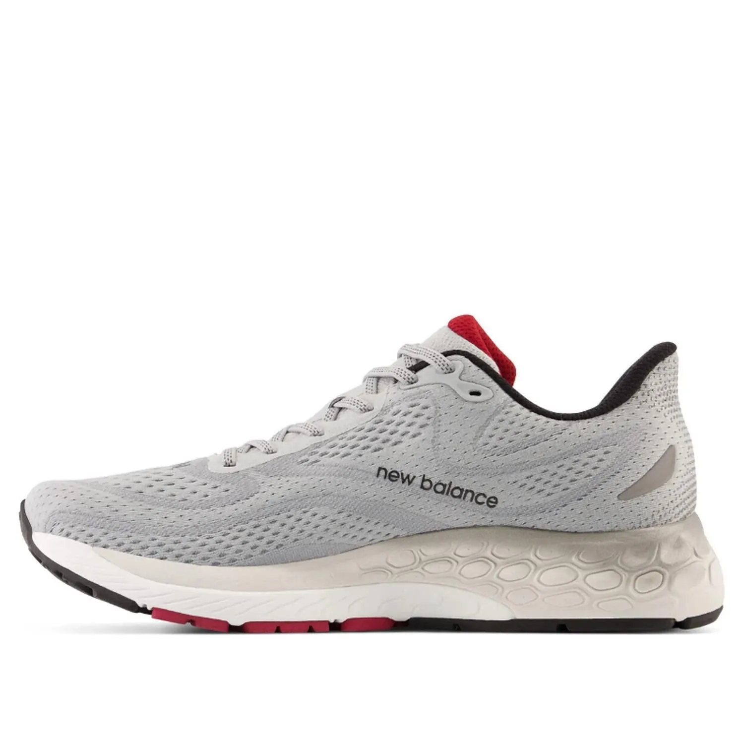 Men Fresh Foam X 880 V13 Running Shoes In Aluminum Grey/crimson Black