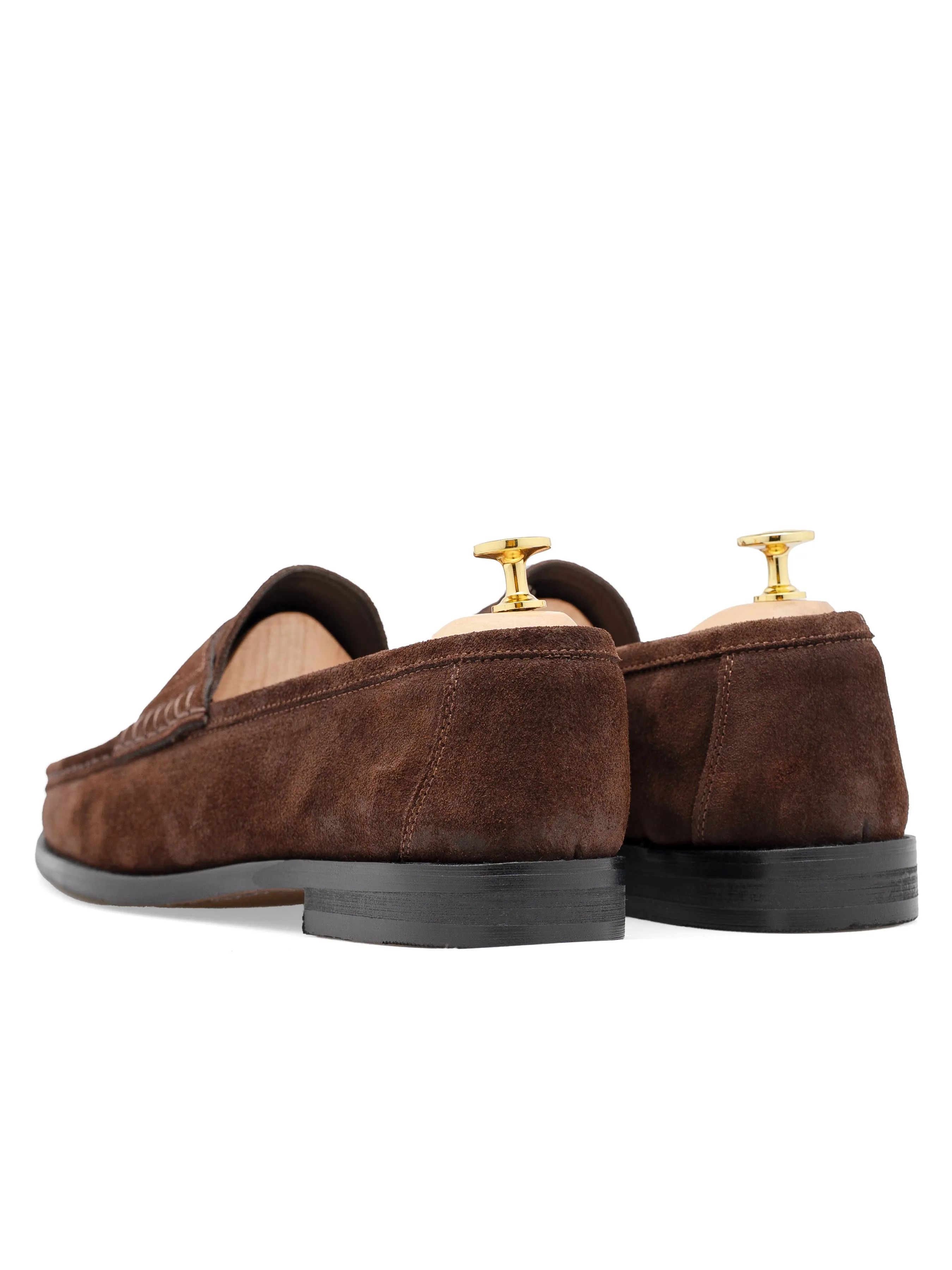 Penny Moccasin Loafer - Tobacco Brown Suede Leather