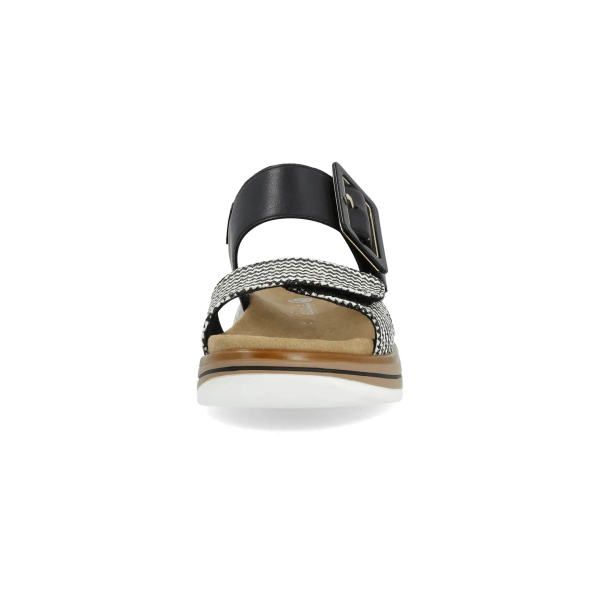 Rieker Women's D1J53-02 Jocelyn Black/Cream Leather
