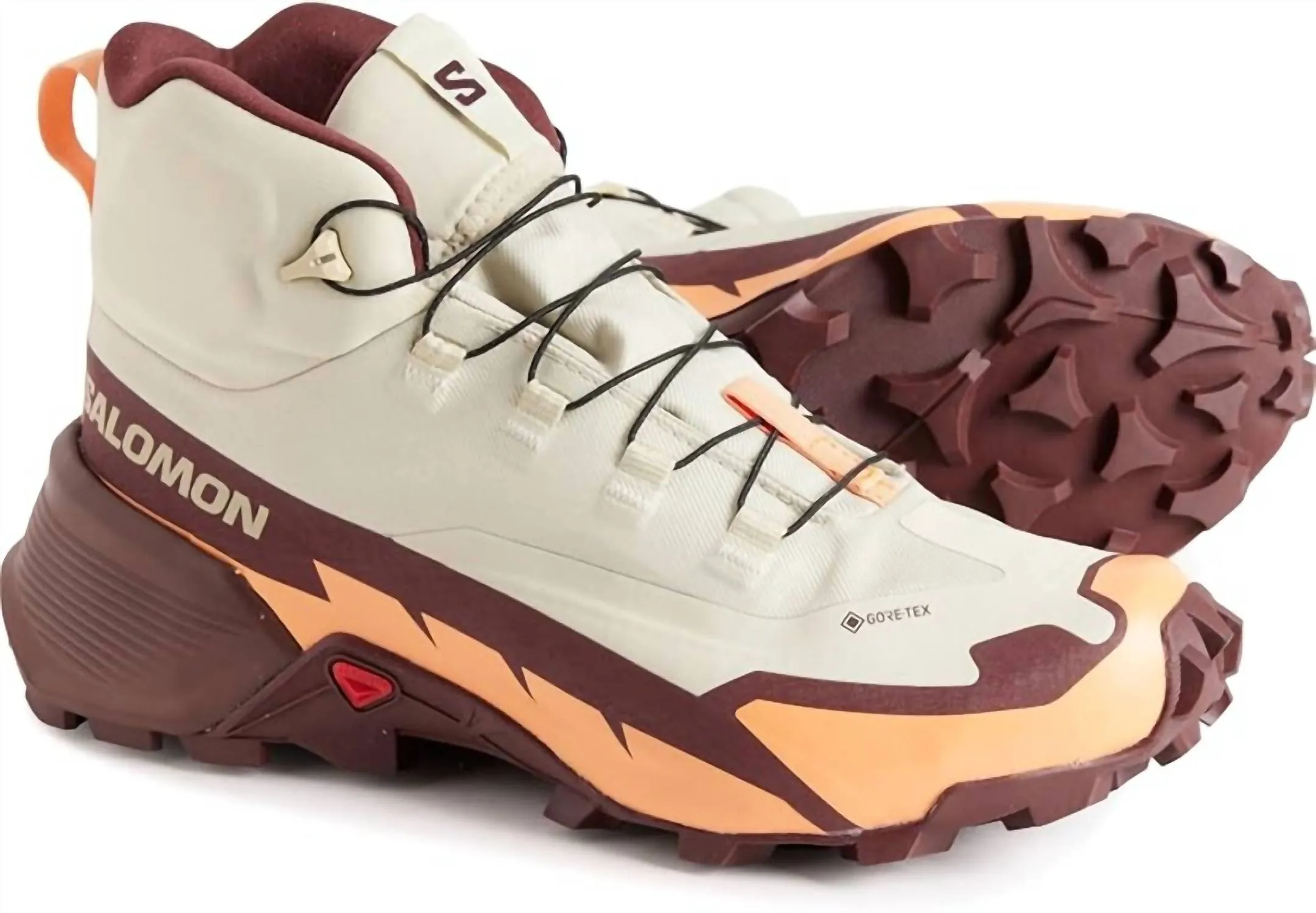 Salomon Women's Cross Hika Mid Gore-Tex Hiking Boots In Alfalfa/cantaloupe