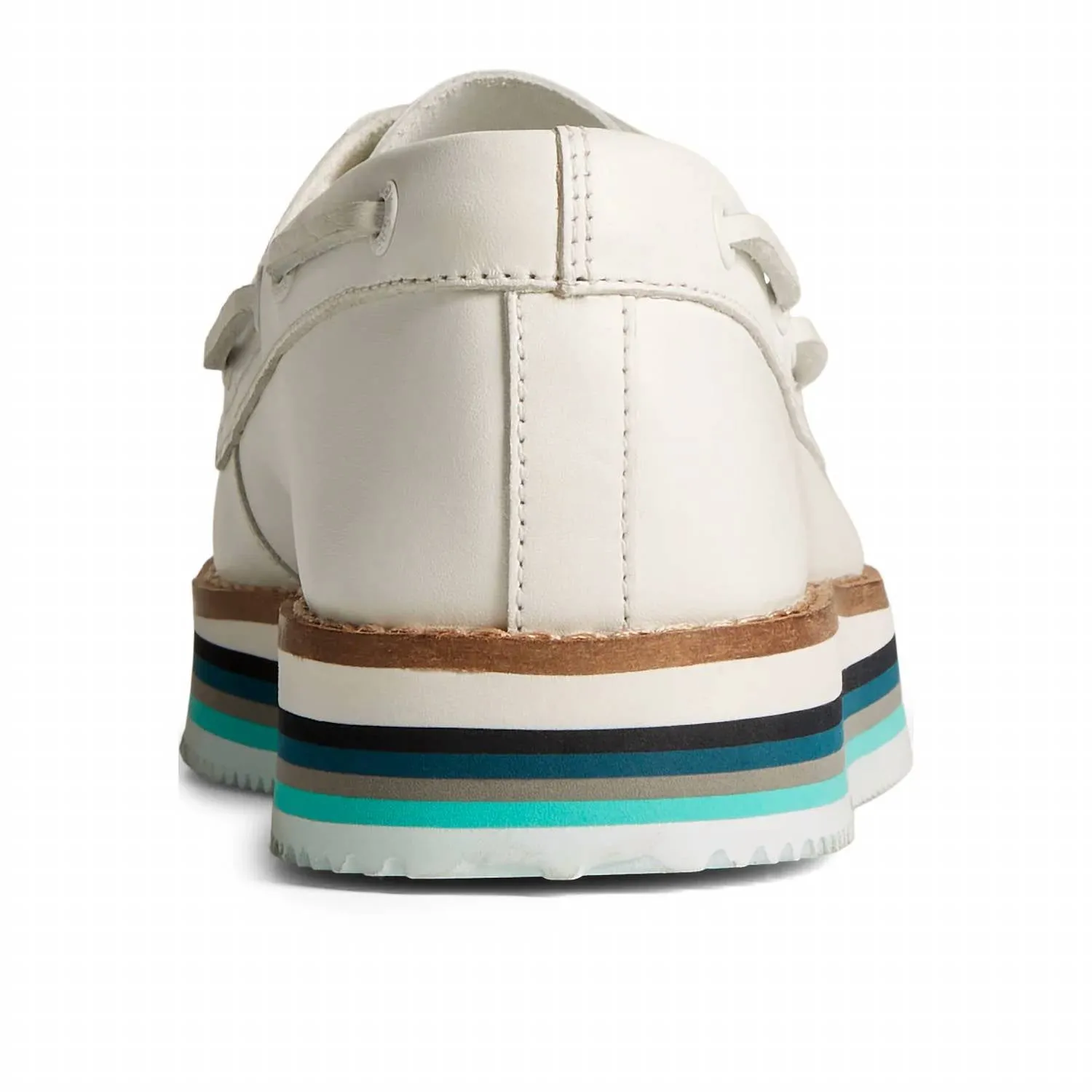 Women's Authentic Original Stacked Boat Shoe In White