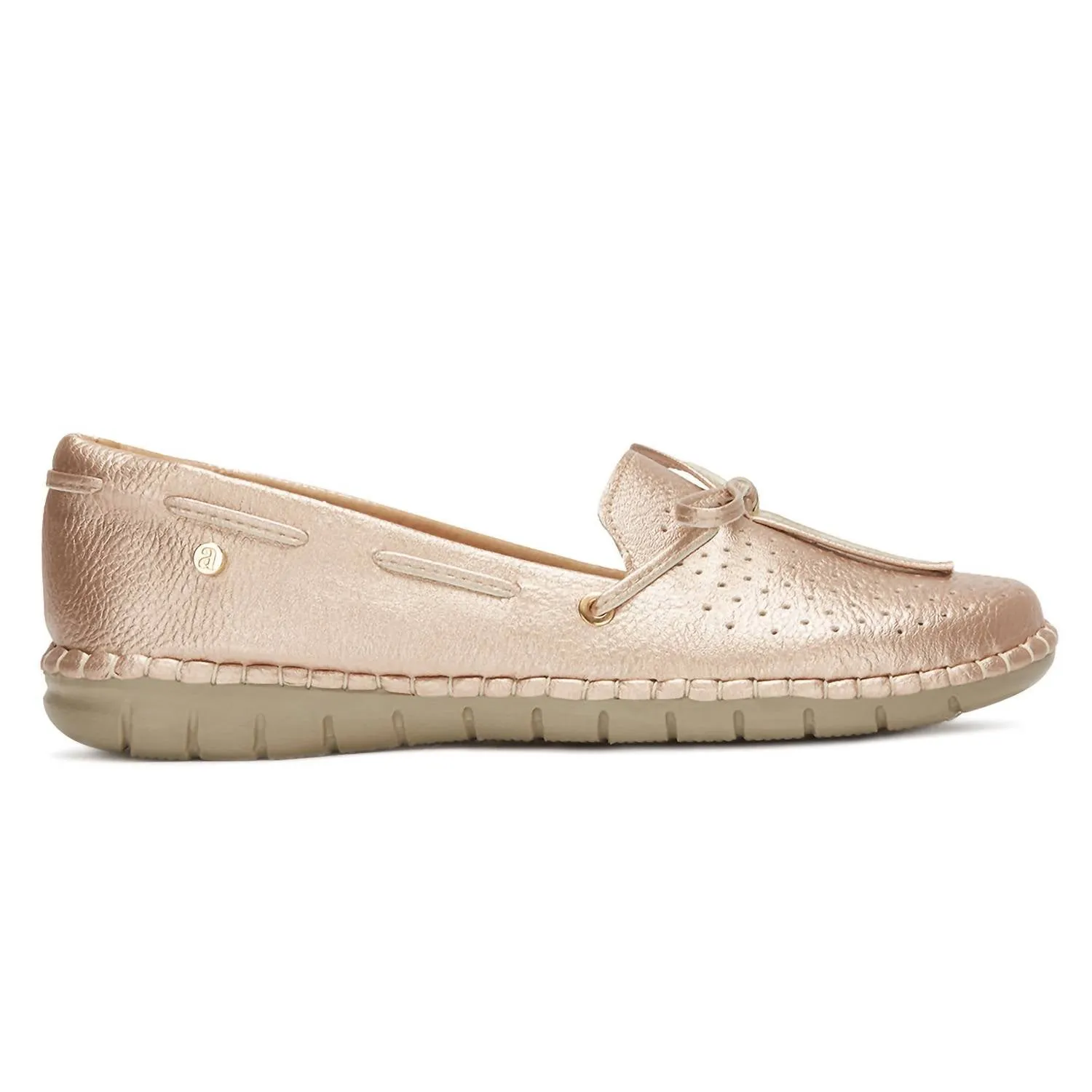 Women's Comfort Moccasins In Rose Gold