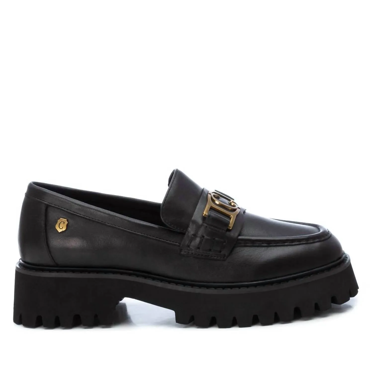 Women's Leather Moccasins In Black